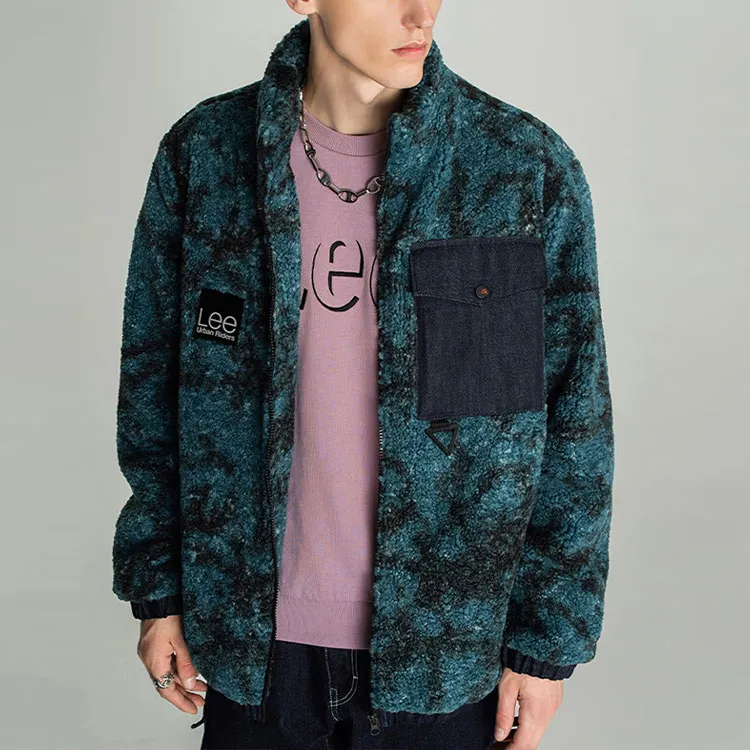 Lee Velvet Jackets Men Blue-2