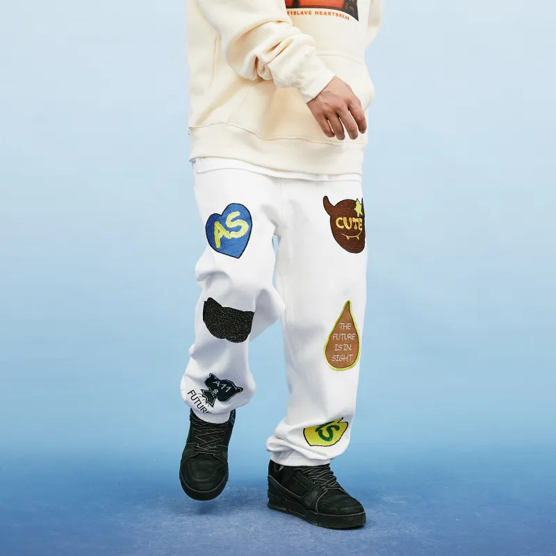 A11SLAVE Straight Moderate Jeans Unisex White-4
