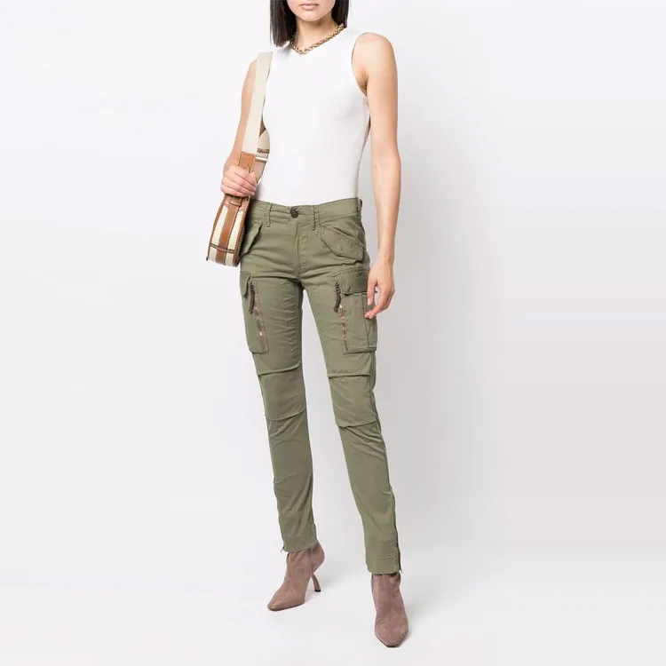 DOUBLE RL SS23 Casual Pants Women's Army Green-1