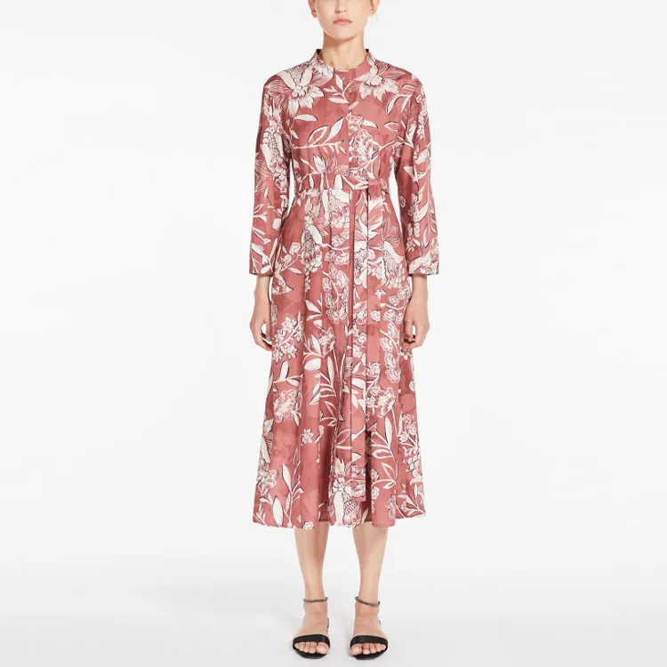 MaxMara Long Sleeved Dress Women's Pink-1