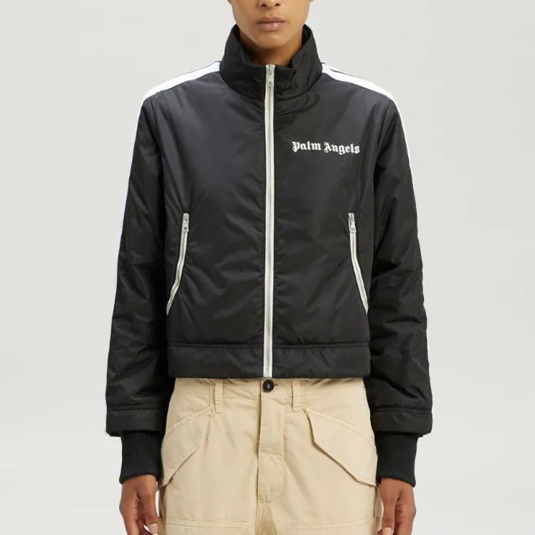 PALM ANGELS Lightweight Cropped Puffer Jacket Black-3