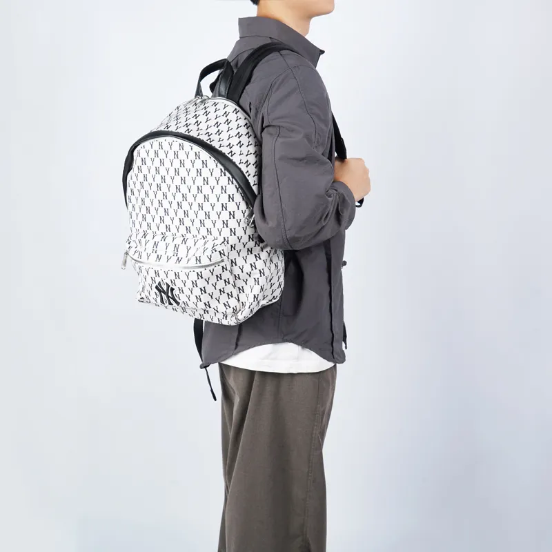 MLB New York Yankees Polyester Combo Bag Backpack Regular Unisex Black White-9