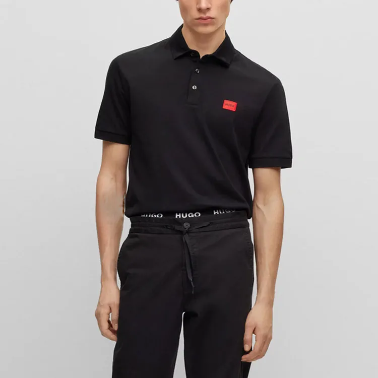 Hugo Logo Patch Slim Fit Polo Shirt-1