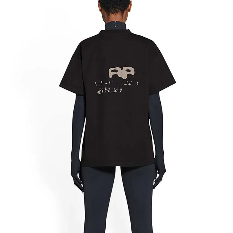Balenciaga T Shirt 'Black/Ecru'-7