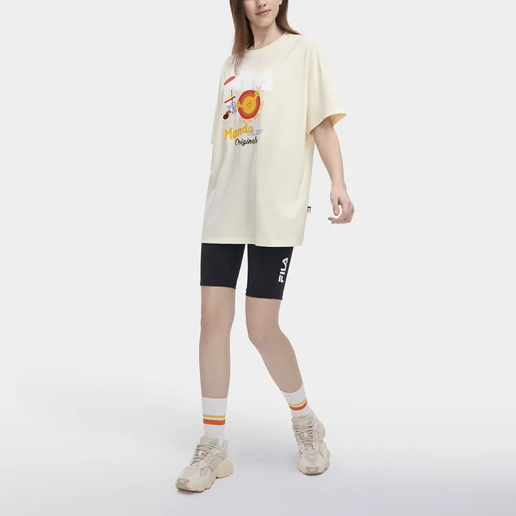 FILA T Shirt Women's Oil Wax Yellow-2