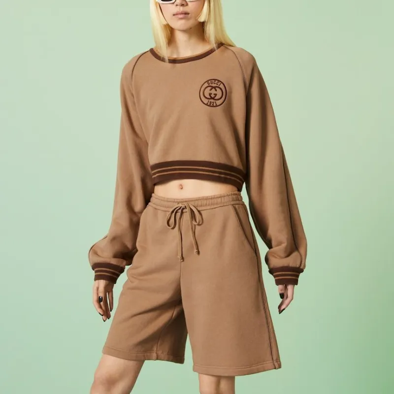 GUCCI SS23 Sweatshirt Women's Dark Beige-4