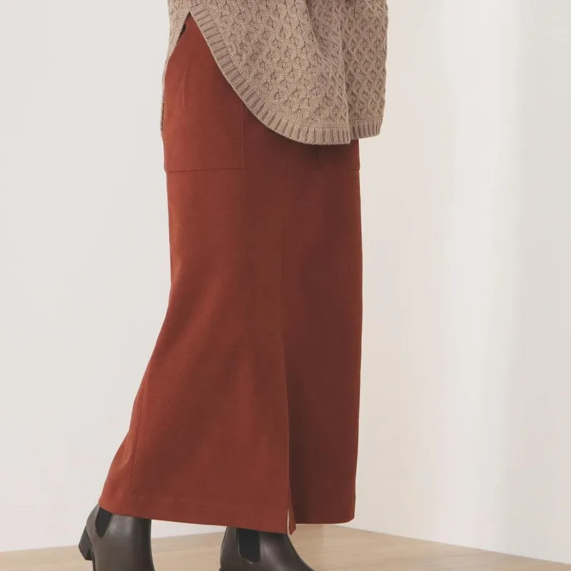 Beams Casual Long Skirts Women's Brown-1