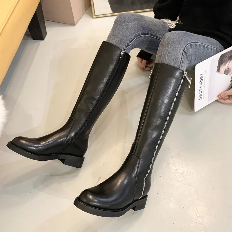 CAMEIDO Knee high Boots Women's Black-2