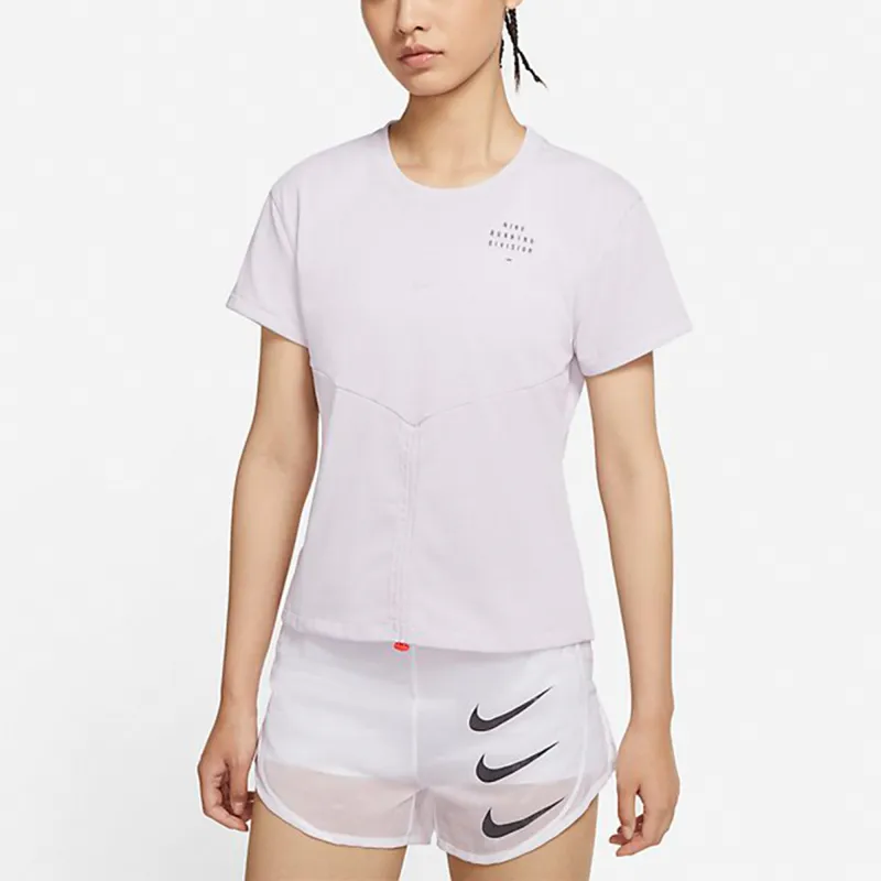 Nike Drop Shoulder Sleeve T Shirt Women's Light Purple-2
