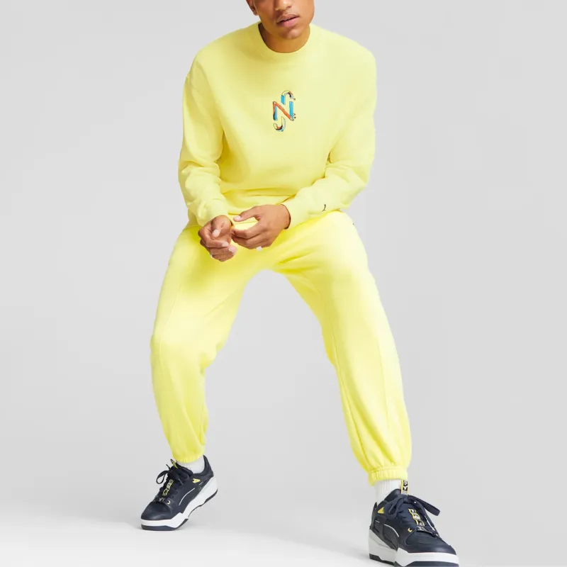 PUMA PUMA NJR Series Knitted Sports Pants Men's Yellow-2