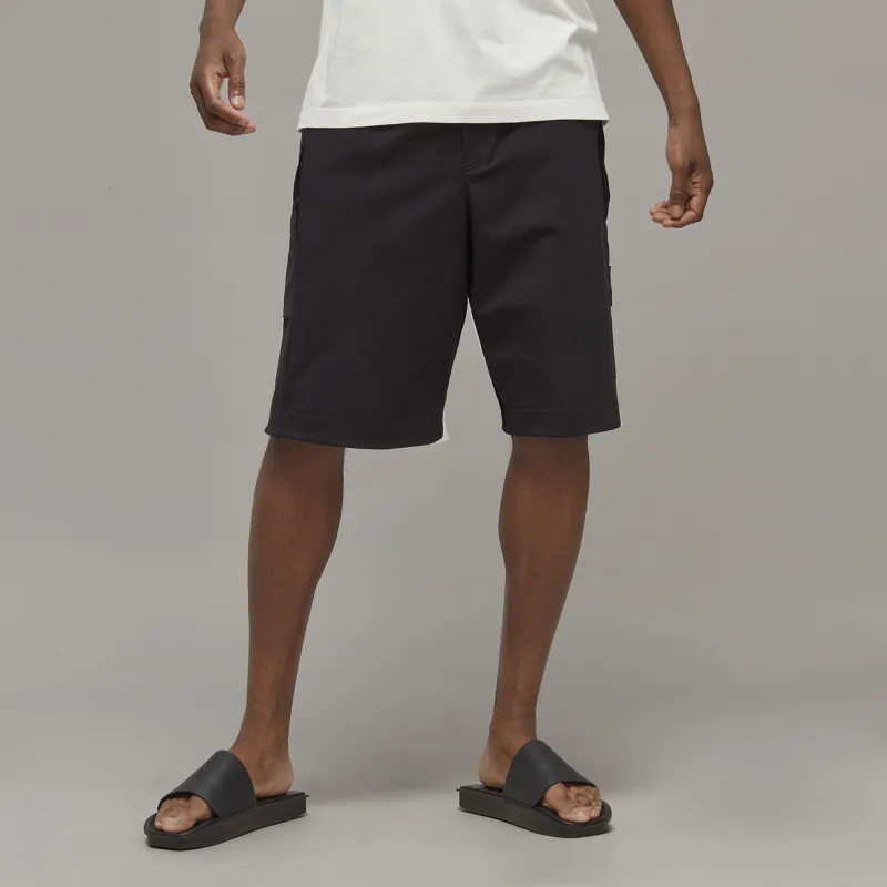 Y 3 Drawstring Buckled Bermuda Shorts-1