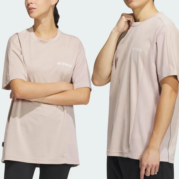 Adidas T Shirts Unisex Wonder Taupe-4
