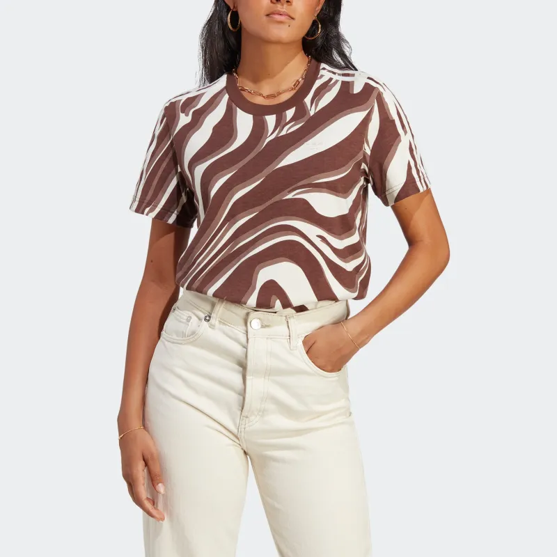 Adidas Originals T Shirts Women's Chocolate-2