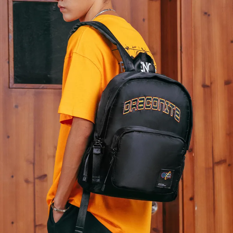 DRACONITE Polyester Students Backpack Regular Unisex Black-6
