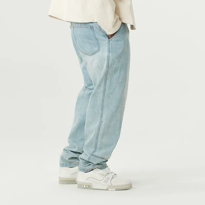 Slamble Jeans Unisex Washed Denim-3
