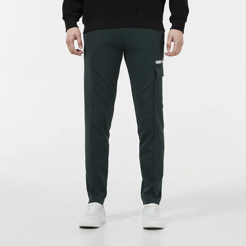 PUMA Knitted Sweatpants Men Olive Green-3
