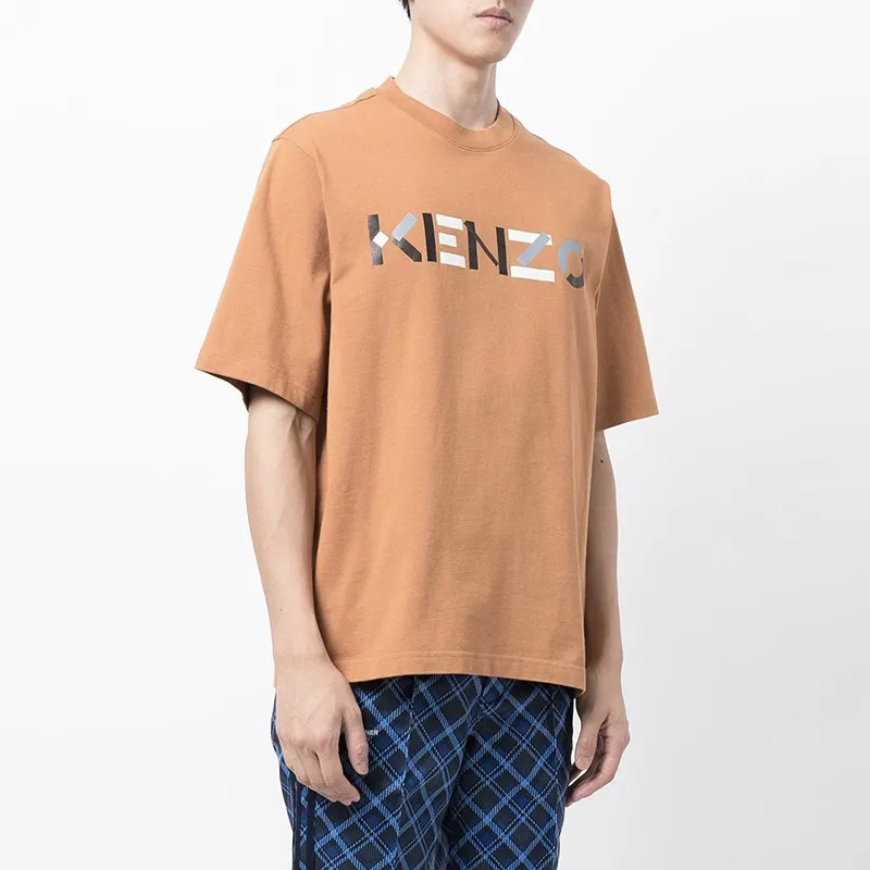 KENZO T Shirts Men Brown Yellow-2