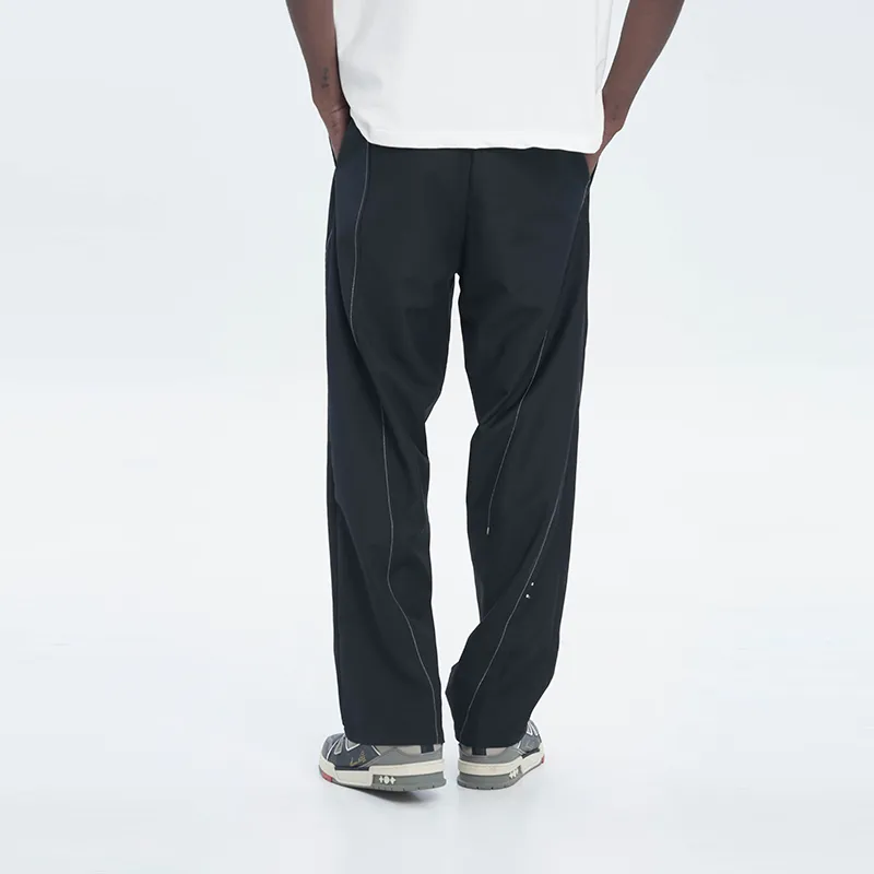 HARSH AND CRUEL Casual Pants Unisex Black-5