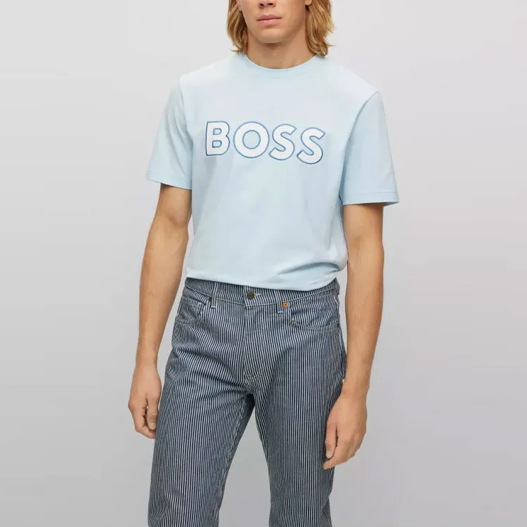 HUGO BOSS T Shirts Men Light Blue-2