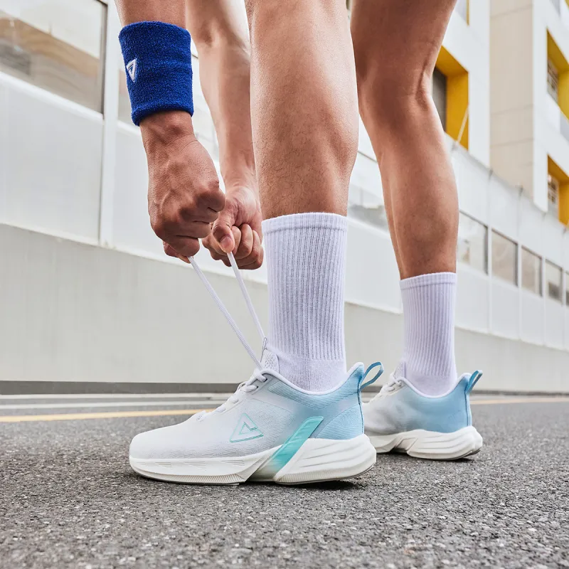 PEAK Hyperfuse Cushioning, Slip Resistant, Abrasion Resistant, Breathable Low Top Running Shoes Men's Cornflower Blue-8