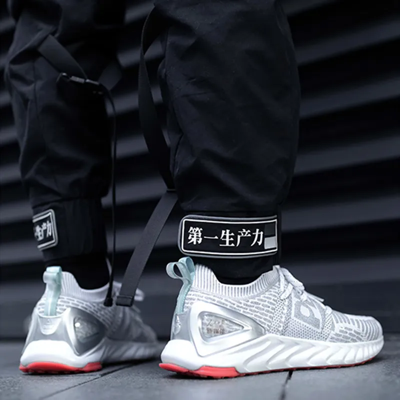 People's Daily x PEAK Abrasion Resistant Breathable Low Top Running Shoes Men's White Gray-5