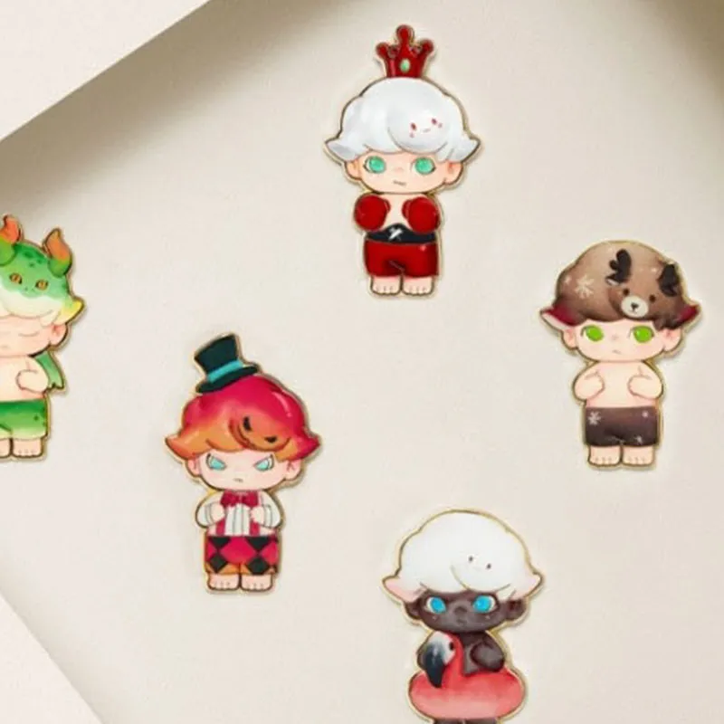 POP MART DIMOO Classic Reproduction Collection Badge Brooch Blind Box Products Single Mystery Box/Full Box 12 Pcs-1