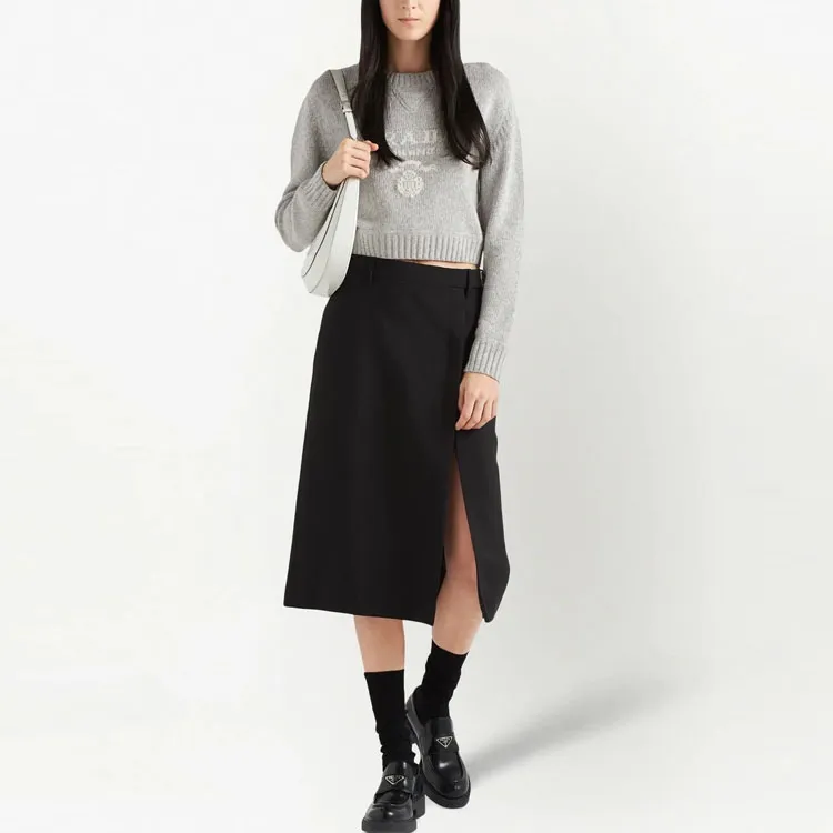 PRADA Logo intarsia Cashmere Jumper-2