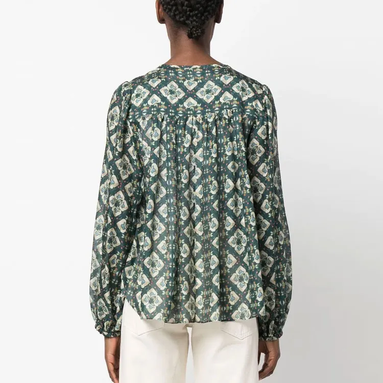 ISABEL MARANT Graphic Print Long Sleeved Top-2
