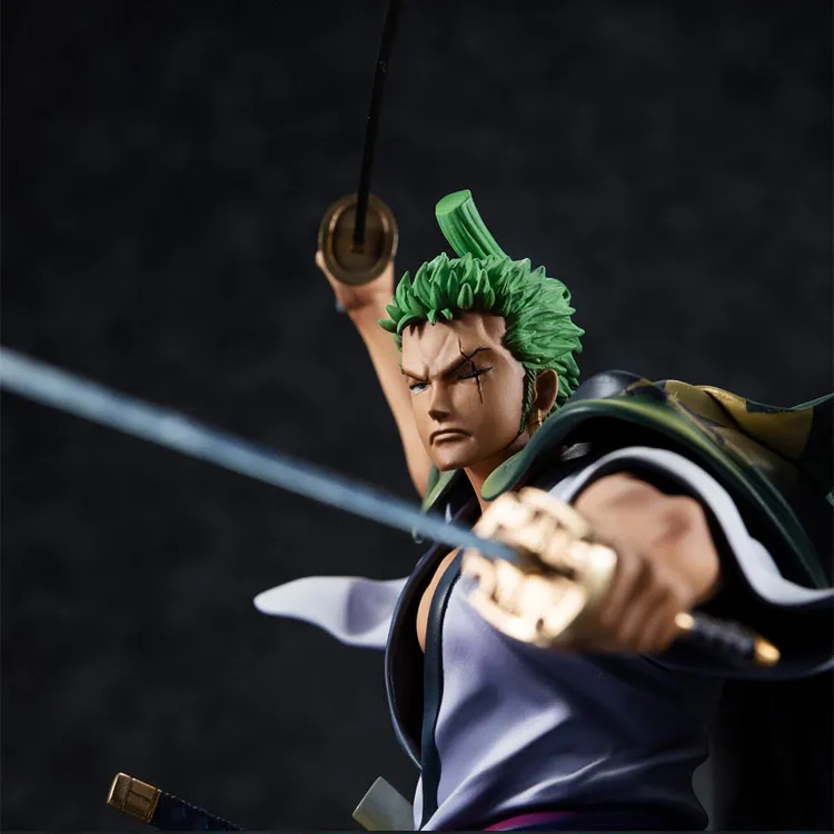 MegaHouse Roronoa Zoro One Piece Zoro Tenryuichi Wano Country Kimono Scale Figures 23cm-3