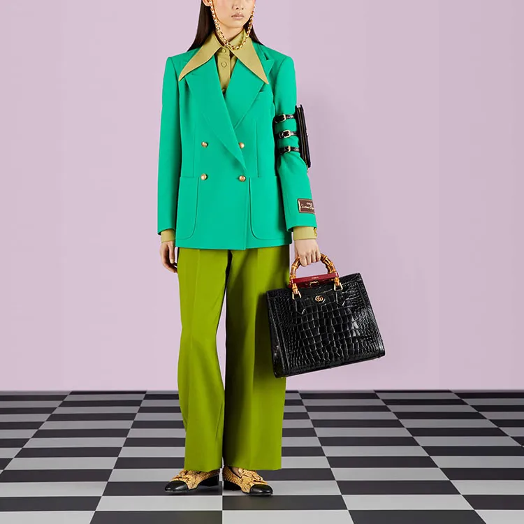 GUCCI High waisted Wide leg Trousers-3