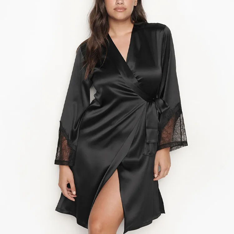 Victoria's Secret Sleep Robe Women's 1 Pack Black-2