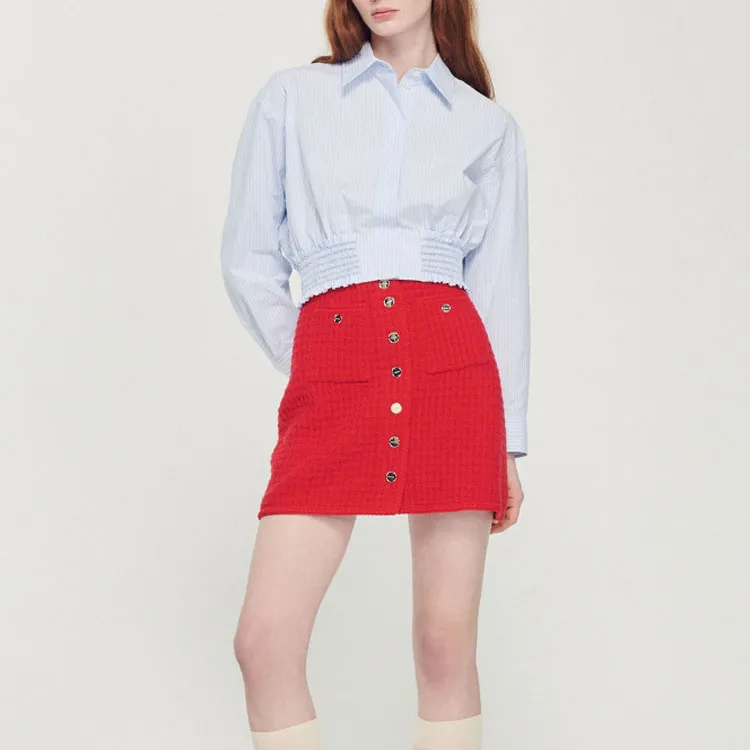 Sandro SS23 CNY Of Rabbit Casual Short Skirts Women's Red-1