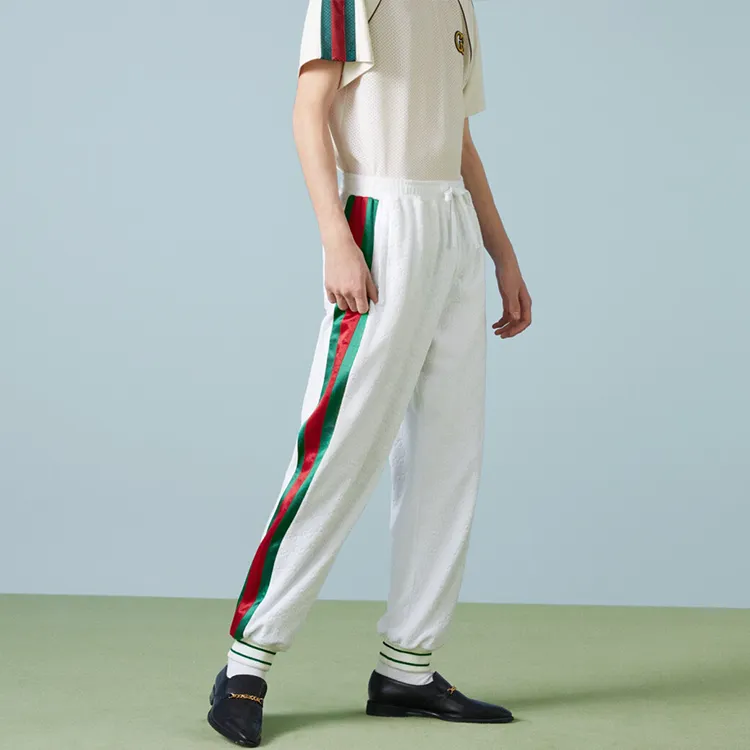 GUCCI SS23 Knitted Sports Pants Men's White-3