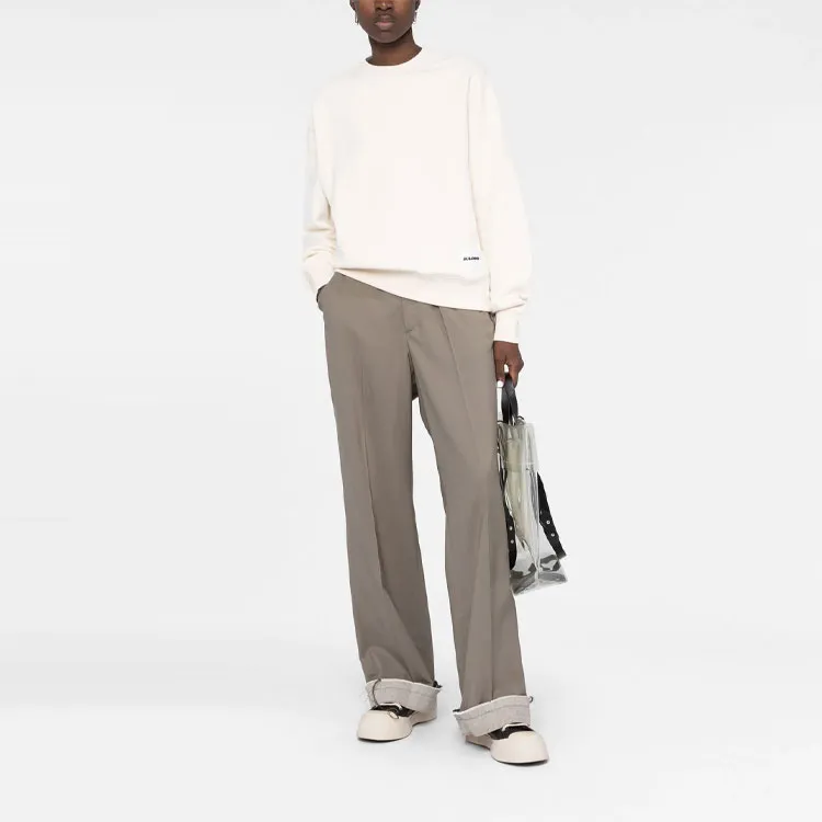 JIL SANDER Logo Patch Straight Hem Sweatshirt-2