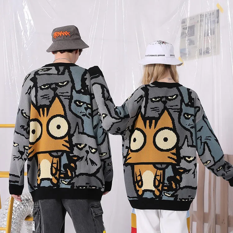 XXGOGO Sweaters Unisex Gray Blue-4