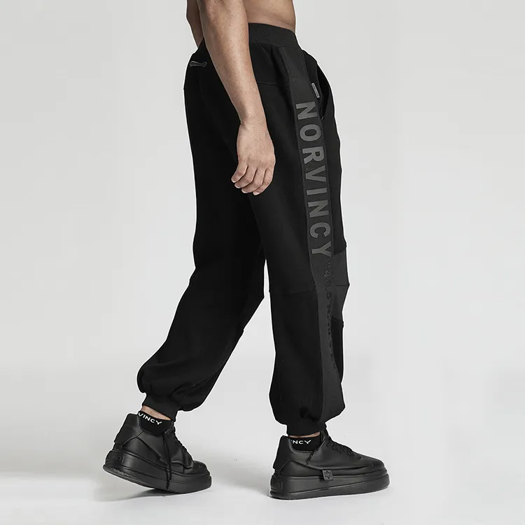 NORVINCY Ribbed Multicolor Knitted Sweatpants Unisex-3