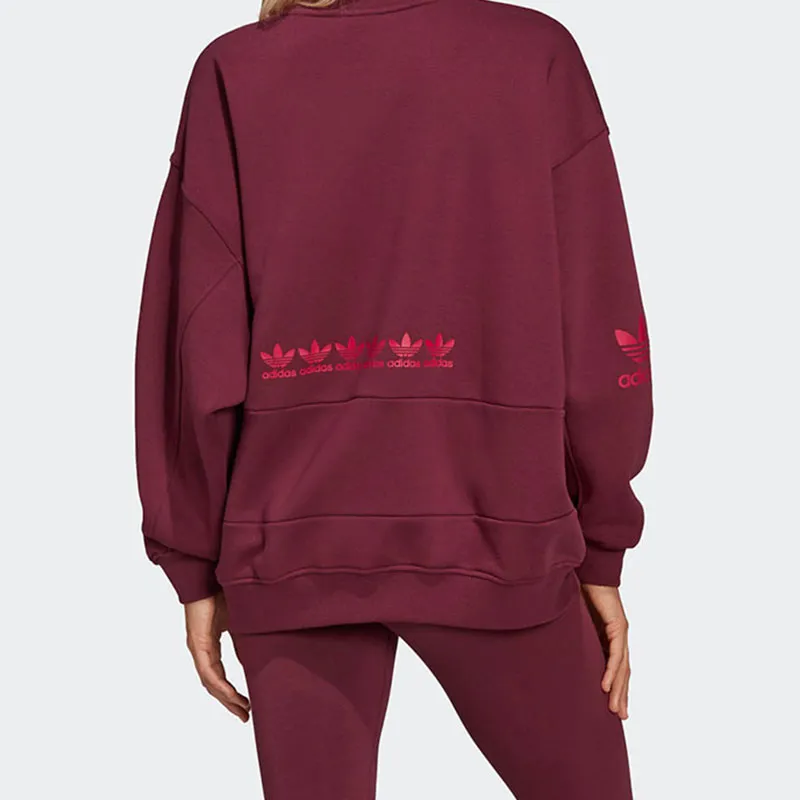 Adidas Originals Sweatshirt Women's Burgundy-2