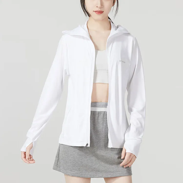 Columbia Dust Resistant Windproof UV Protection Sun Protection Clothing Women's White-2
