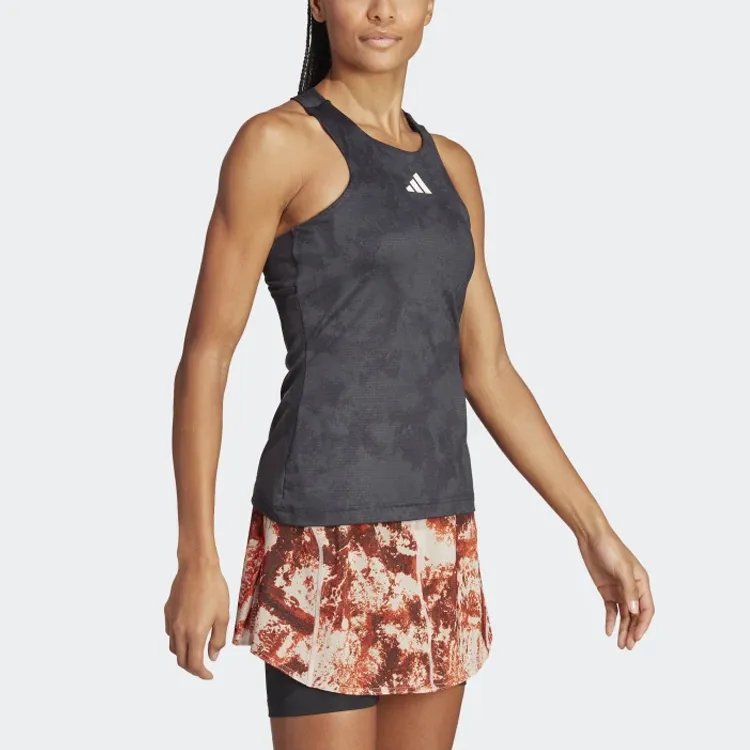 Adidas SS23 French Open Series Tank Tops Women's Carbon Black-3