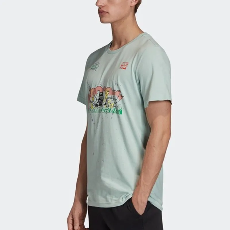 Adidas Marvel Collaboration T Shirt Men's Light Green-4