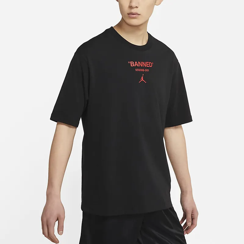 Jordan T Shirts Men Black-3