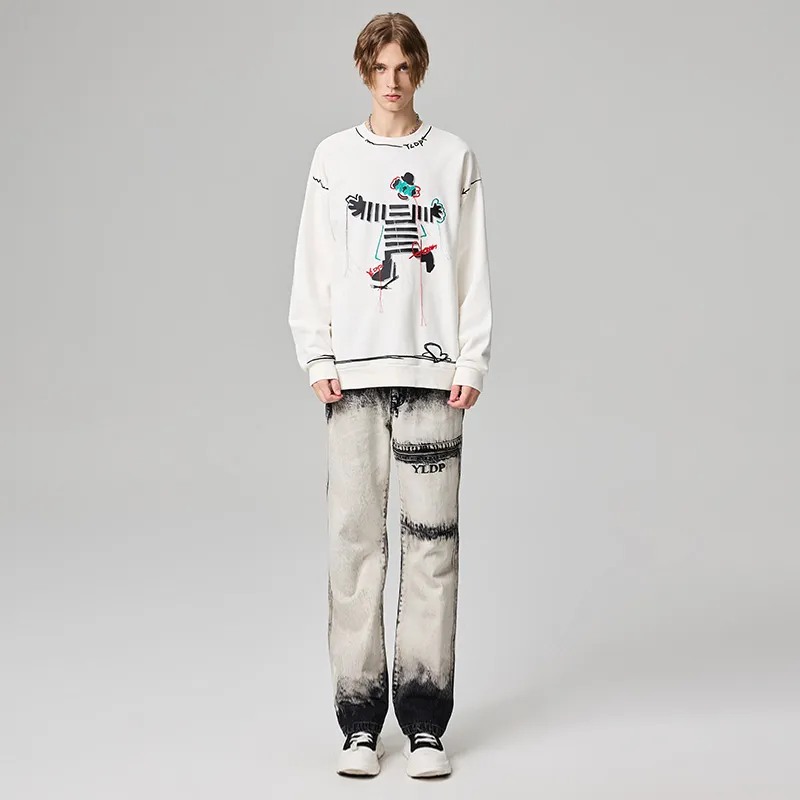 YLDP Sweatshirts Unisex White-2