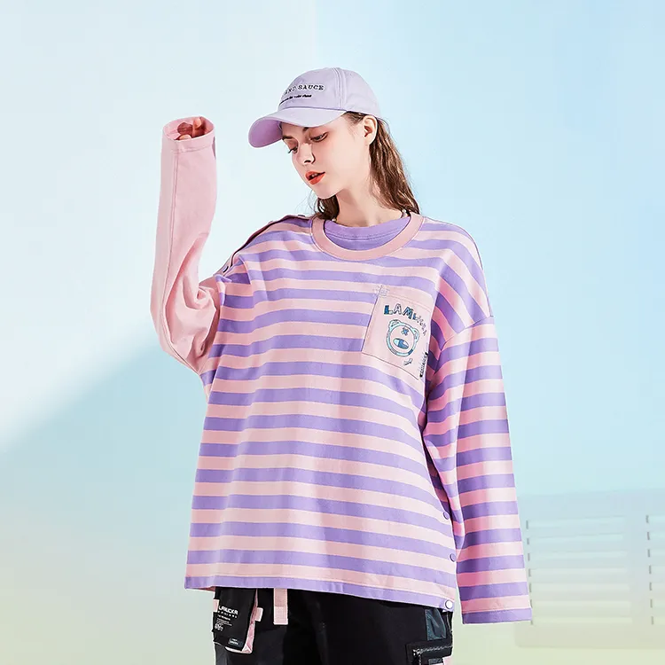 LAMLICKA Long Sleeved T Shirt Unisex Pink-2