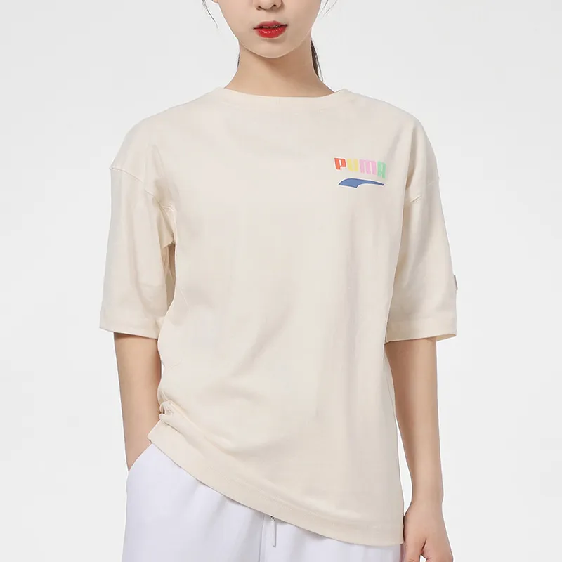 PUMA T Shirts Women's Ecru-2