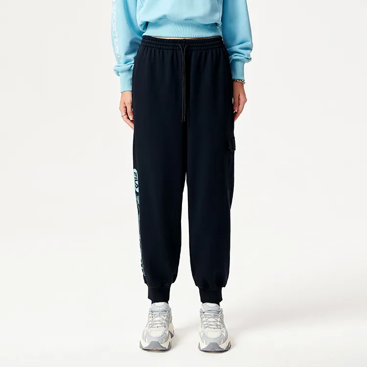 FILA FUSION Knitted Sweatpants Women's Pitch Black-2