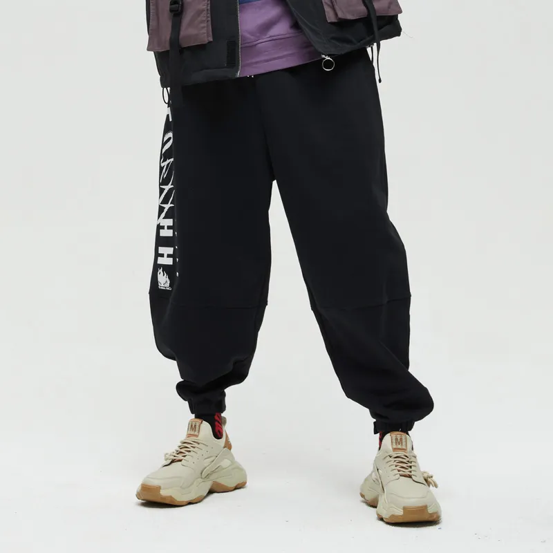 Clubxxhh Wide Leg Thickened Casual Pants Unisex Black-3