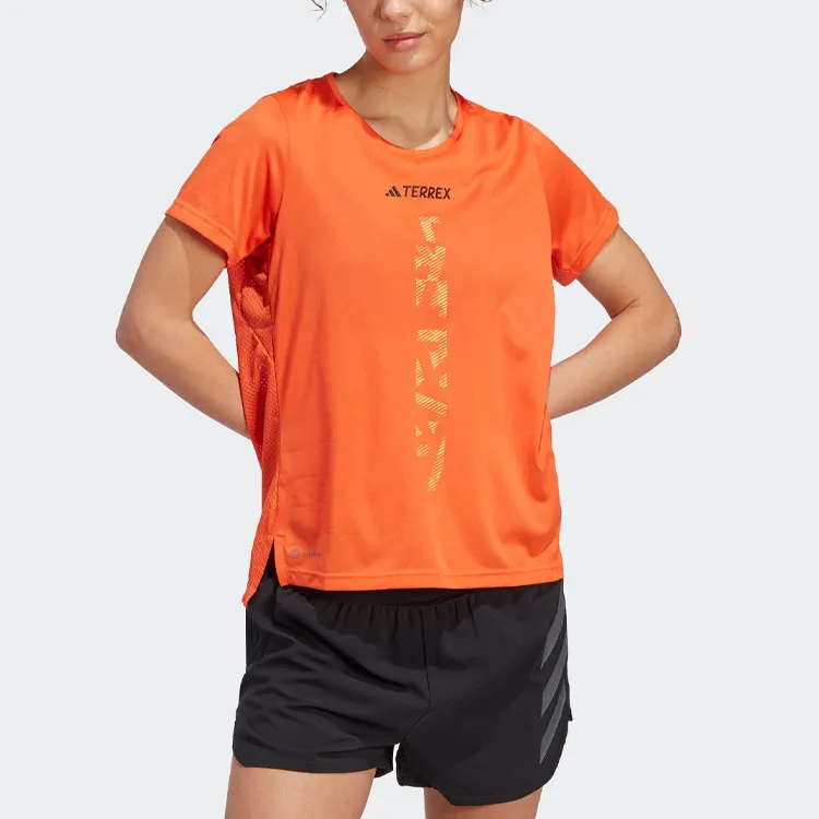 Adidas T-Shirt Women's Half Impact Orange-1