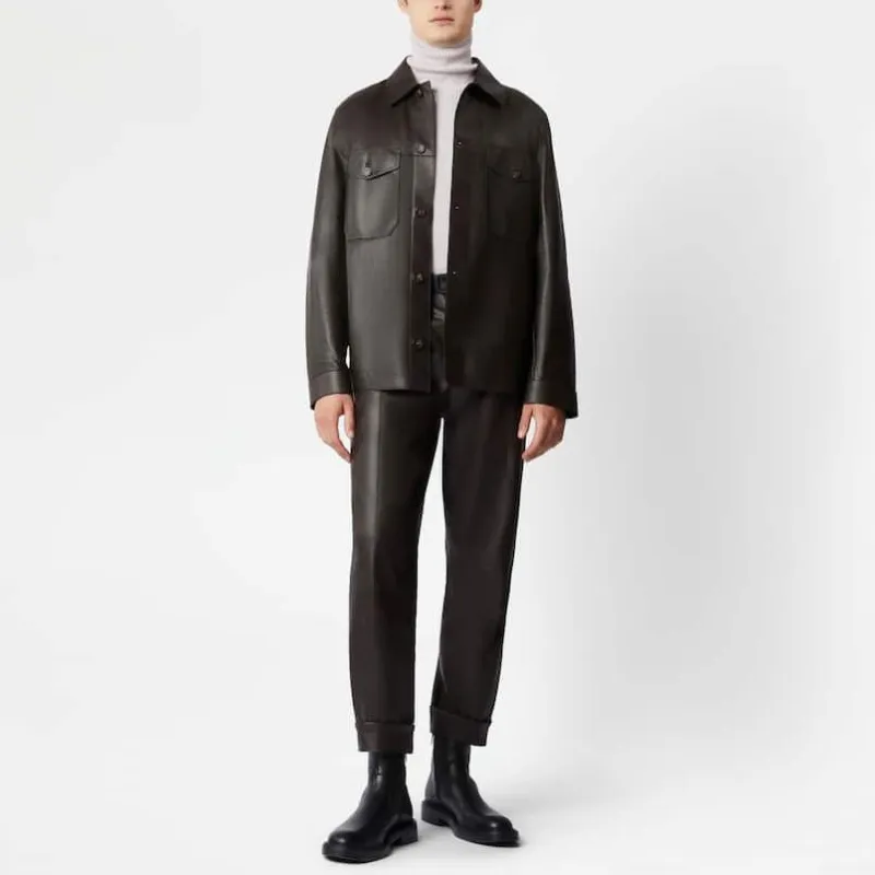 TOD'S Leather Jackets Men Dark Brown-2