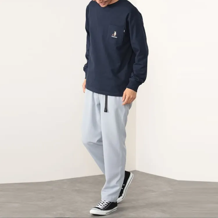 Beams T-Shirts Men Marine Blue-8