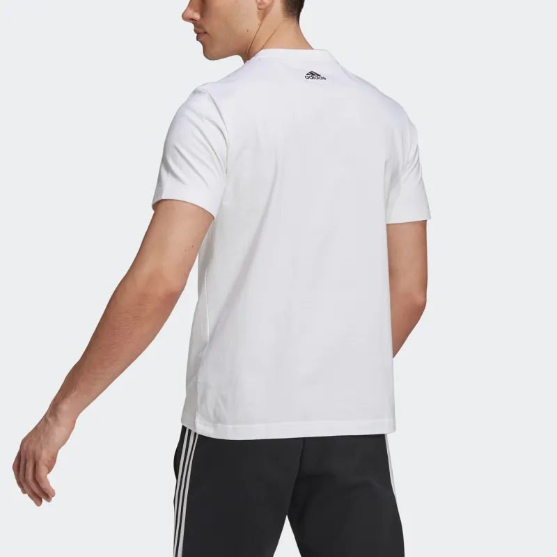 Adidas Set in Sleeve T Shirt Men's White-2